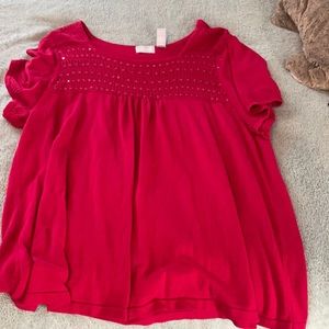 Thick pink top from Liz and me size 4x